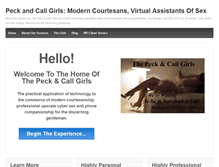 Tablet Screenshot of peckandcallgirls.com